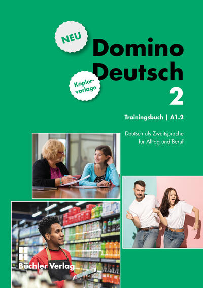 Domino Deutsch 2 NEU <br>  Trainingsbuch A1.2  <br>  Kopiervorlage inkl. Lösungen